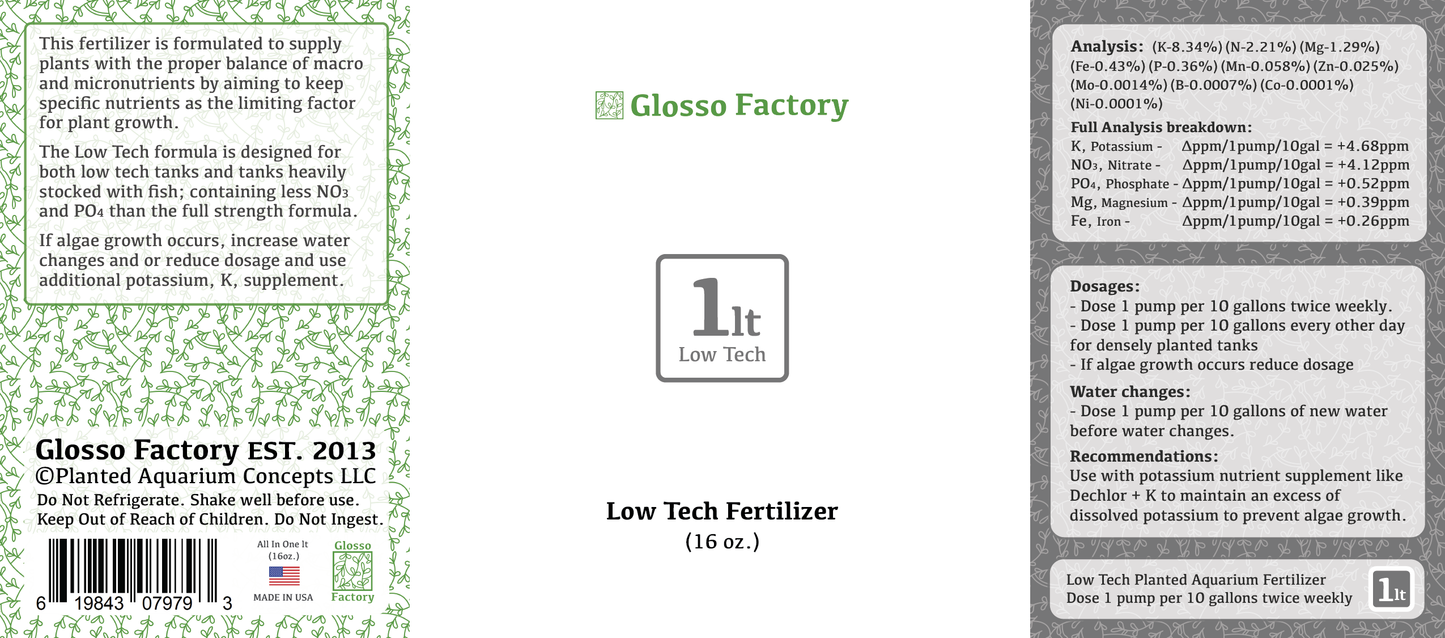 Low Tech All in One Fertilizer, 16oz