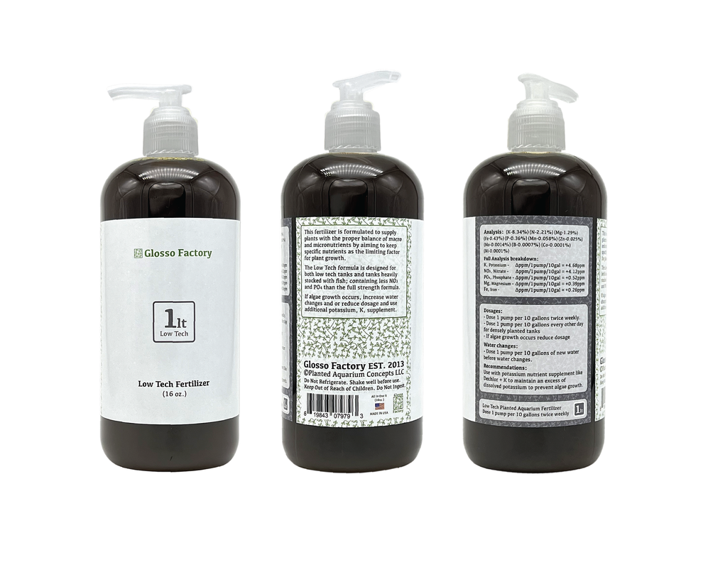 Low Tech All in One Planted Aquarium Fertilizer, 16oz Glosso Factory