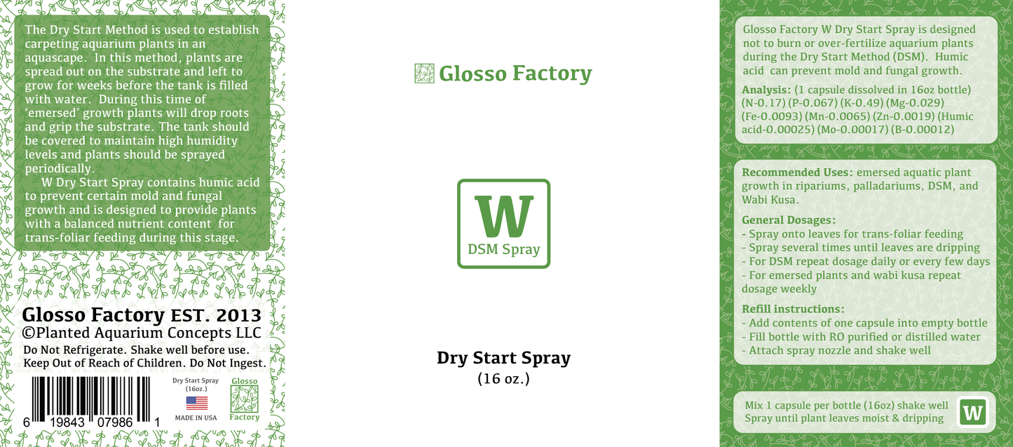 W, Dry Start Spray